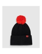 4F Caciula pentru copii - cu pompon - neagra - poliester -