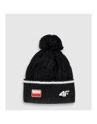 4F Caciula sport unisex - din lana merino - neagra - S