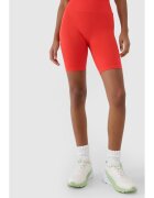 4F Colanti scurti de antrenament rosii - efect push-up - talie inalta - fara cusaturi - pentru femei - tehnologie Dry - rosu -
