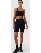 4F Colanti scurti de antrenament talie inalta - elasticitate - negru - material sintetic
