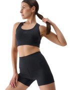 4F Colanti scurti de dama negru intens - talie inalta - croiala slim - poliester -