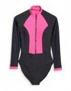 4F Costum de baie dama maneca lunga - roz - material elastan