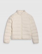 4F Geaca dama puf natural - alb