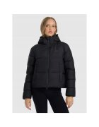 4F Geaca de puf pentru femei - neagra - umplutura naturala - poliester