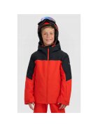 4F Geaca de schi pentru baieti - rosie - membrana NeoDry 5000 - cu fusta de zapada - sistem Grow-Up