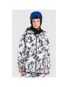 4F Geaca de schi/snowboard barbati - poliester - alb/negru