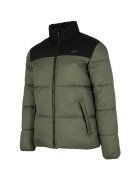 4F Geaca matlasata pentru barbati - H4Z22 KUMP005 43S - Poliester - Kaki/Negru - Negru/Kaki