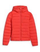 4F Geaca Matlasata Puf Femei Rosu - Sintetic 100% Reciclat - Gluga Fara Reglare - Multi Active Outdoor