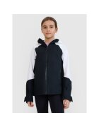 4F Geaca trekking copii neagra - poliester - membrana 5000