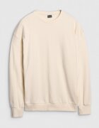 4F Hanorac barbati oversize - bej - 100% bumbac - fara fermoar - fara gluga