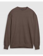 4F Hanorac barbati oversized - bumbac 100% - maro - fara fermoar