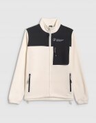 4F Hanorac barbati polar cu guler inalt - bej - regular