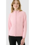 4F Hanorac dama - fleece - guler inalt - roz - tehnologie Warm