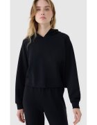 4F Hanorac dama negru - modal - fara gluga - croiala normala