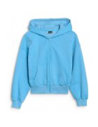 4F Hanorac Femei Oversize cu Gluga si Fermoar - Albastru - Bumbac/Poliester - Ideal pentru Sport si Casual - SS25 - S - Albastru