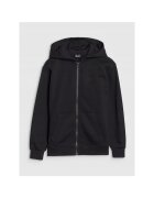 4F Hanorac pentru fete - Bumbac/Poliester - Cu fermoar - Oversize - Negru