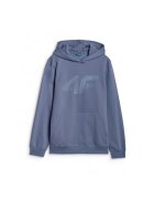4F Hanorac sport barbati albastru - bumbac 80% - gluga