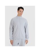 4F Hanorac sport barbati cu fermoar - Gri - material sintetic - pentru antrenament