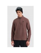 4F Hanorac sport barbati fleece termoactiv - caldura - slim fit - maro