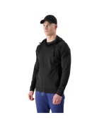 4F Hanorac sport barbati FNK M512 - negru - poliester - cu gluga si 2 buzunare -