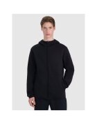 4F Hanorac sport barbati gluga - fermoar - negru - material sintetic