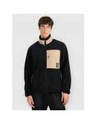 4F Hanorac sport barbati - polar sherpa - guler inalt - negru