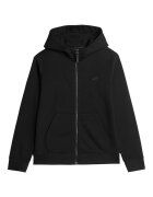 4F Hanorac sport copii croiala regulata - gluga integrata - bumbac - negru