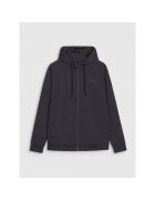 4F Hanorac sport negru - cu gluga - uscare rapida - fleece