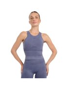 4F Maiou sport dama - poliester - albastru - cu sutien incorporat - uscare rapida -