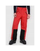 4F Pantaloni de schi barbati - poliester - negru/rosu