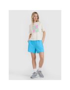 4F Pantaloni scurti casual dama - albastru - bumbac