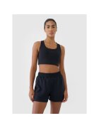 4F Pantaloni scurti de antrenament - talie inalta - uscare rapida - negru - material sintetic