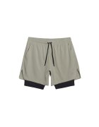 4F Pantaloni scurti de trening Kaki - uscare rapida - pentru barbati - material sintetic