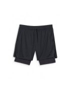 4F Pantaloni scurti de trening uscare rapida - negru - material sintetic