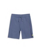 4F Pantaloni scurti sport baieti - albastru - bumbac si poliester - fara captuseala - cu 2 buzunare