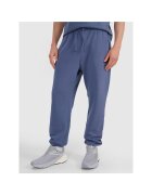 4F Pantaloni sport albastri - bumbac/poliester - croiala normala - fara captuseala