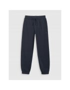 4F Pantaloni sport copii - albastru marin - stil sportiv - textil - pentru fete