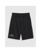 4F Pantaloni sport copii negri - croiala oversize - material respirabil bumbac
