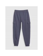 4F Pantaloni sport copii - pentru fete - gri - stil sportiv - textil