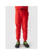 4F Pantaloni sport copii portocalii - bumbac - cu buzunare