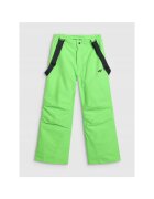4F Pantaloni sport copii - schi - verde - poliester