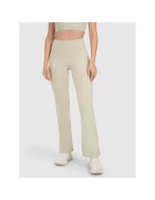 4F Pantaloni sport dama antrenament - bej - poliester