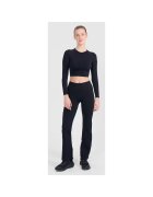 4F Pantaloni sport dama evazati - negri - fara cusaturi