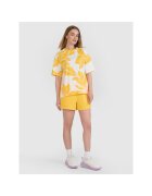 4F Pantaloni sport dama - galben - bumbac