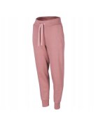4F Pantaloni sport dama - H4Z22 SPDD351 56S - Bumbac/Poliester - Roz deschis - Roz