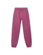 4F Pantaloni sport F1249 - bumbac - cu buzunare laterale - banda elastica ajustabila - roz