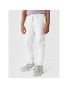 4F Pantaloni sport pentru fete - gri - croiala confortabila - material din bumbac si poliester