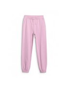 4F Pantaloni sport pentru fete - roz - oversize - 78% bumbac - fara captuseala