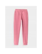 4F Pantaloni sport roz - bumbac - pentru fete