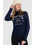 4F Pulover bleumarin - slim - lana - Bleumarin